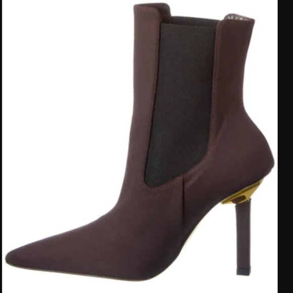 GOOD AMERICAN HIGH KICKSTAND BOOTIE CHOCOLATE BROWN NEW IN BOX NWT - Picture 1 of 14